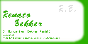 renato bekker business card