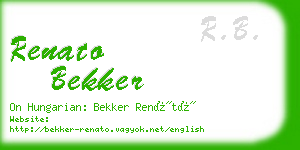 renato bekker business card
